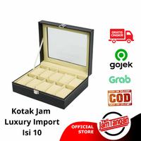 Gambar Kotak Penyimpanan Jam Tangang Isi 10 Bahan Kulit Luxury Import dari Tali Jam Tangan com Kota Tangerang Selatan 1 Tokopedia