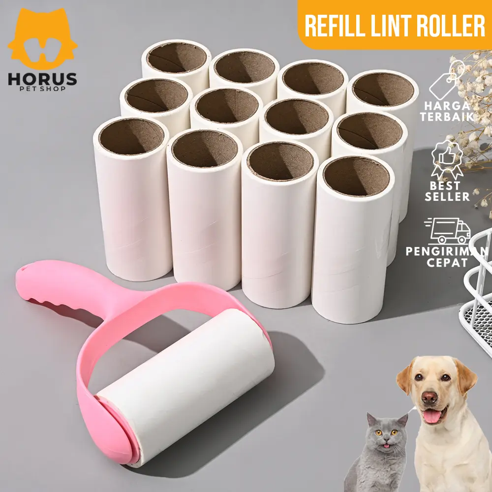 Refill Lint Roller Isi Ulang Roll Pembersih Bulu Anjing Kucing Hewan
