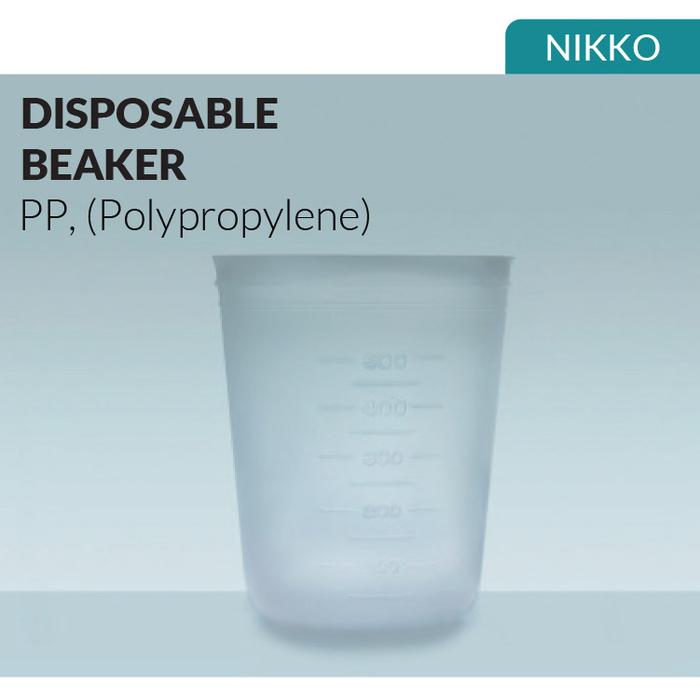 Gambar BEAKER DISPOSABLE 100ml Beaker Plastik 100mL Polypropylene PP NIKKO dari labcreative Kab. Bekasi Tokopedia