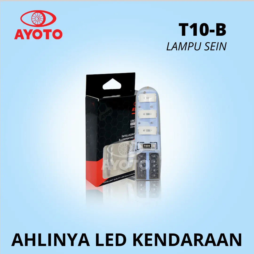 2 PCS LAMPU SEIN T10 LED AYOTO PUTIH 2W WAJIB DC PLUG N PLAY STEADY UNTUK MOTOR MOBIL