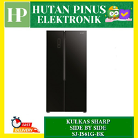 Gambar KULKAS SHARP SJ-IS61GBK SIDE BY SIDE INVERTER BLACK GLASS SJ-IS61G-BK - SJ-IS61G-BK dari Kreasi Elektronik Kota Administrasi Jakarta Barat 1 Tokopedia
