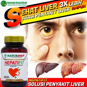 Naturindo Hepatifit Obat Hepatitis B Paling Ampuh Kanker Hati Liver Sakit Kuning BPOM TR 143 376 501 Solusi Penyakit Liver 50 Kapsul