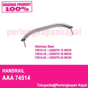Stainless Handrail with studs 18 inchi / Handrail kapal/ Railing Kapal