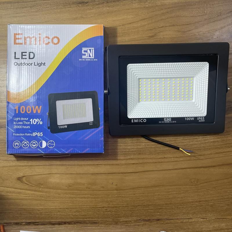 EMICO LAMPU SOROT LED 100 WATT / LED FLOOD LIGHT / LED OUTDOOR LIGHT ...