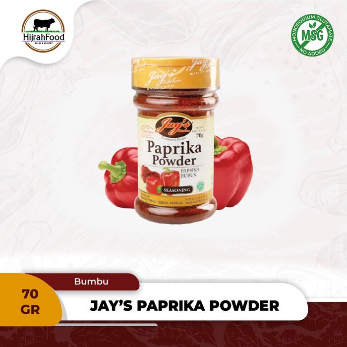 Gambar Jay's Kitchen Paprika Powder Seasoning / Bumbu Paprika Bubuk (70 gr) dari Hijrahfood Meatshop Kota Administrasi Jakarta Barat Tokopedia