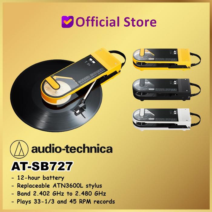 Gambar Audio Technica AT-SB727 SB 727 SB727 Sound Burger Portable BT Turntable - Putih dari Dunia Mas Computer Kota Administrasi Jakarta Barat Tokopedia