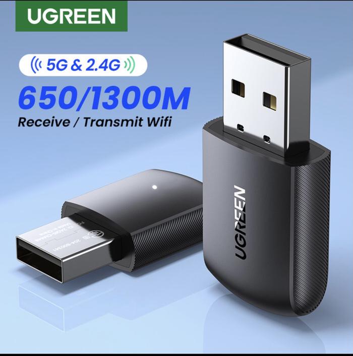 Receptor Wireless Jual Ugreen USB Wifi Receiver 5G 2.4G Dual Band Wifi Dongle 650Mbps ...