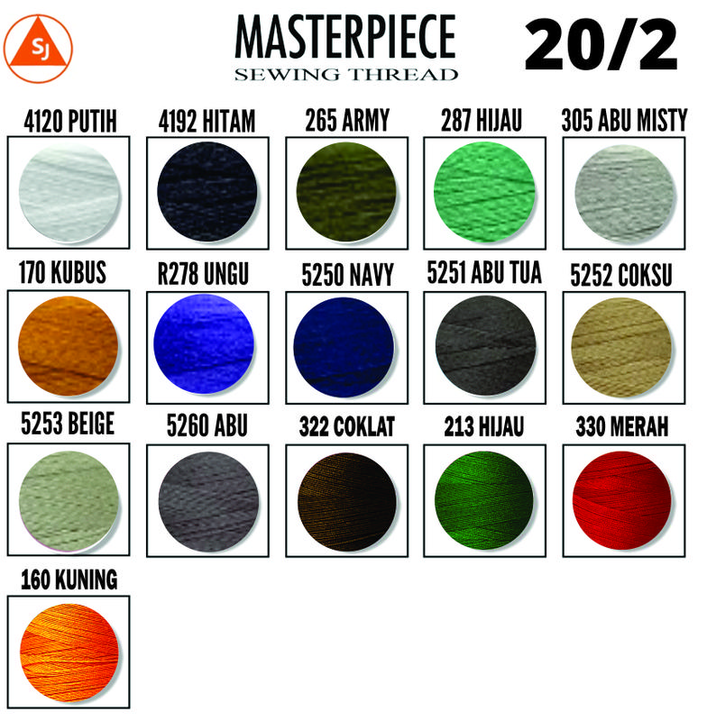 Benang Jahit Jeans - Masterpiece SP 20/2 Spun Polyester 3000 Yard 1