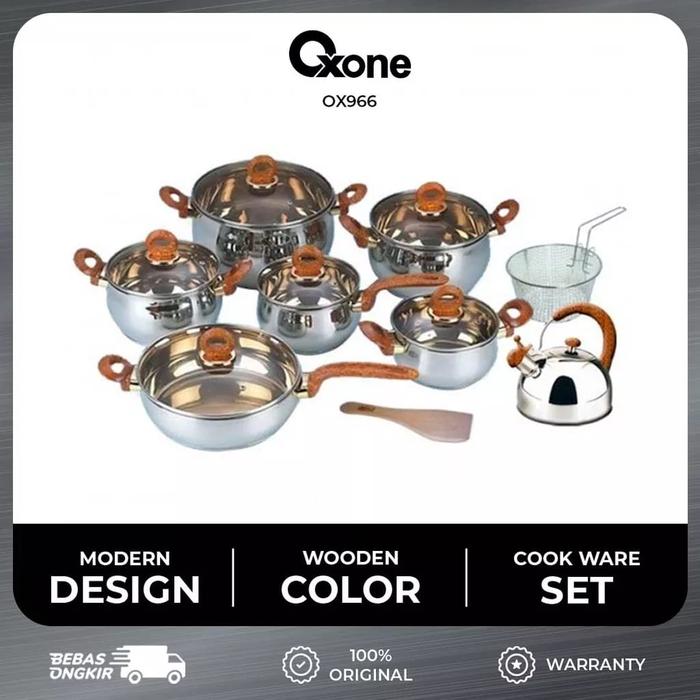 Gambar CLASSIC COOKWARE SET 12+2 PCS OX-966 dari OxoneLive Jakarta Utara Tokopedia