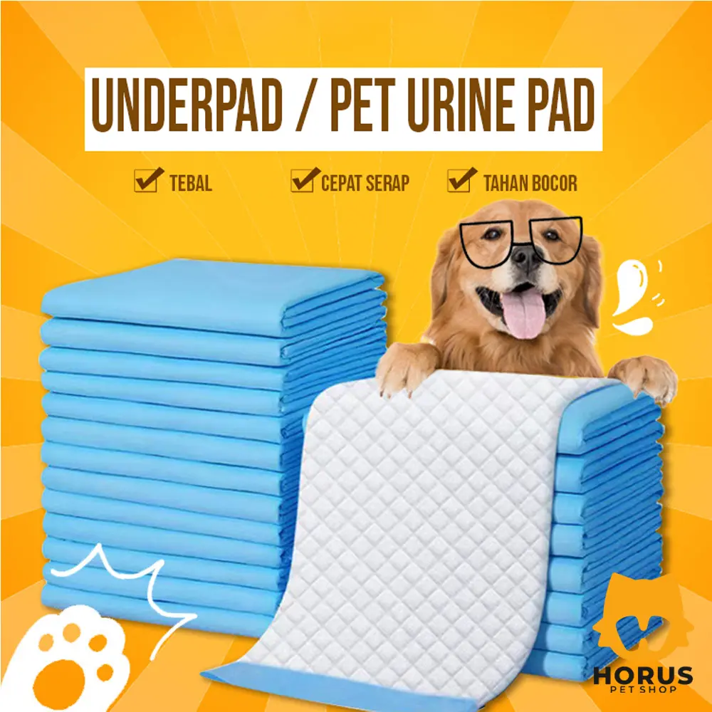 Pet Underpad Perlak Alas Kandang Pipis Poop Pup Kucing Anjing Hewan