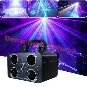 4 Head Square RGB Scanning Laser Show Light Dmx512 Stage laser effect