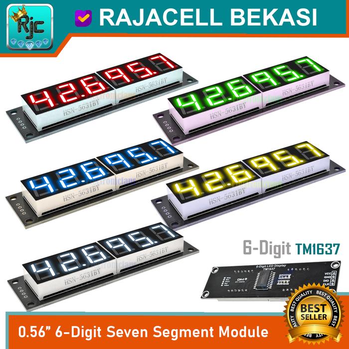 Jual Module Seven Segment 6-Digit 0.56" TM1637 LED 7-Segment Display ...