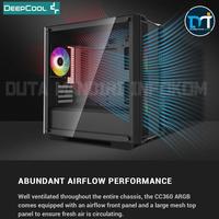 Gambar DeepCool CC360 ARGB - Tempered Glass m-ATX Gaming Case with A-RGB Fan - White Edition dari Duta Mandiri Infokom Kota Administrasi Jakarta Pusat 2 Tokopedia