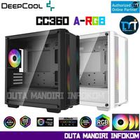 Gambar DeepCool CC360 ARGB - Tempered Glass m-ATX Gaming Case with A-RGB Fan - White Edition dari Duta Mandiri Infokom Kota Administrasi Jakarta Pusat 1 Tokopedia