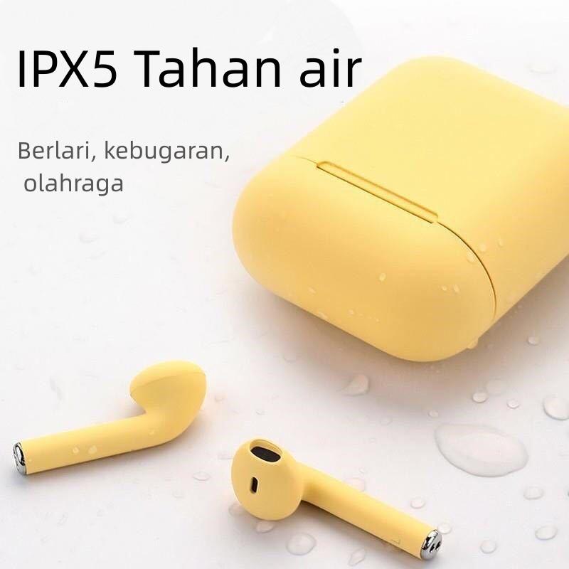 HEADSET BLUETOOTH INPODS WIRELESS i12 EARPHONE TWS  i7s BLUETOOTH 5.0 Green Pink 3
