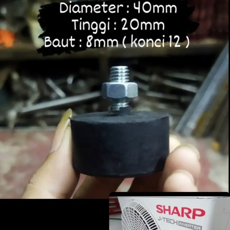 Karet mounting untuk ac ukuran 4 x 2 ( rubber mounting) 4