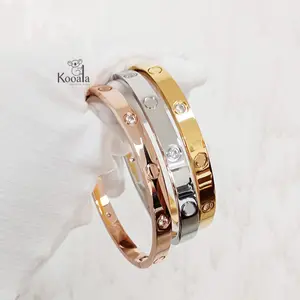 Gelang Cubic Zirconia Wanita Open Diamond