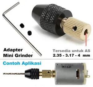 Adapter Mini Grinder Dinamo Motor Kepala Mata Bor/Gerinda Drill Chuck