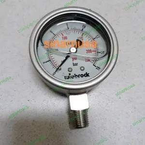 Pressure Gauge Body Full Stainless 4 " inchi 16 Bar 230 Psi