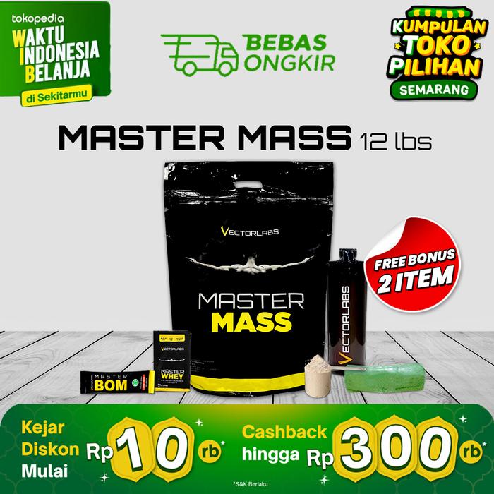 Gambar vectorlabs master mass 12 lbs weight gainer - caramel, singlet +bcaa1s dari 88suplemensemarang Kota Semarang Tokopedia
