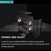 Gambar DeepCool CC360 ARGB - Tempered Glass m-ATX Gaming Case with A-RGB Fan - White Edition dari Duta Mandiri Infokom Kota Administrasi Jakarta Pusat 3 Tokopedia