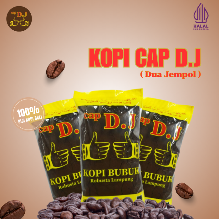 Gambar kopi cap dj(dua jempol) 90 gr 1pcs bubuk kopi asli tanpa campuran dari El's Coffee Kota Bandar Lampung Tokopedia