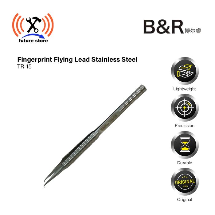 Gambar B&R TR-15 Pinset Bengkok Silver Titanium Junp Wire Tweezers Original dari future store Kota Tangerang Tokopedia