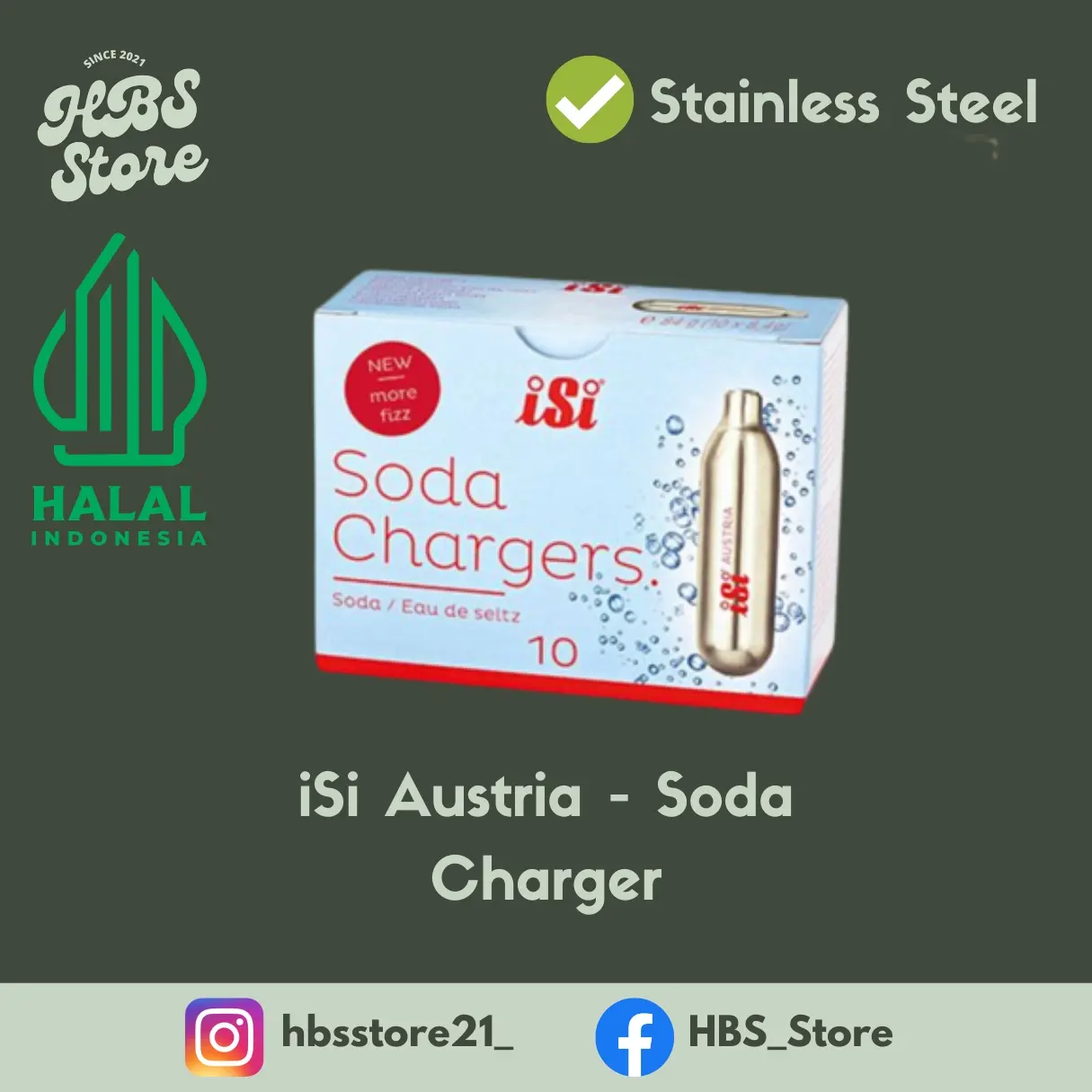 ISI Soda Charger CO2 10pcs Instant Soda Maker Made in Austria