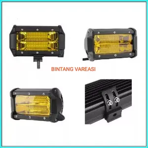 LAMPU SOROT TEMBAK KABUT SINAR KUNING 72 W 12-24 V LED MOBIL OFFROAD
