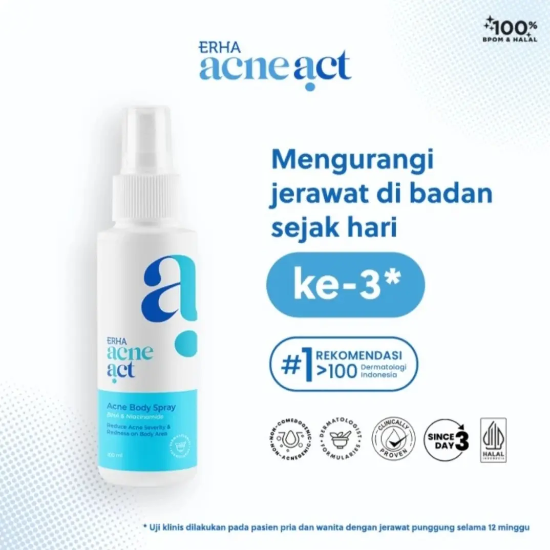 Erha Acne Care Lab Back Spray 100ml 100 Ml Obat Jerawat Punggung Badan