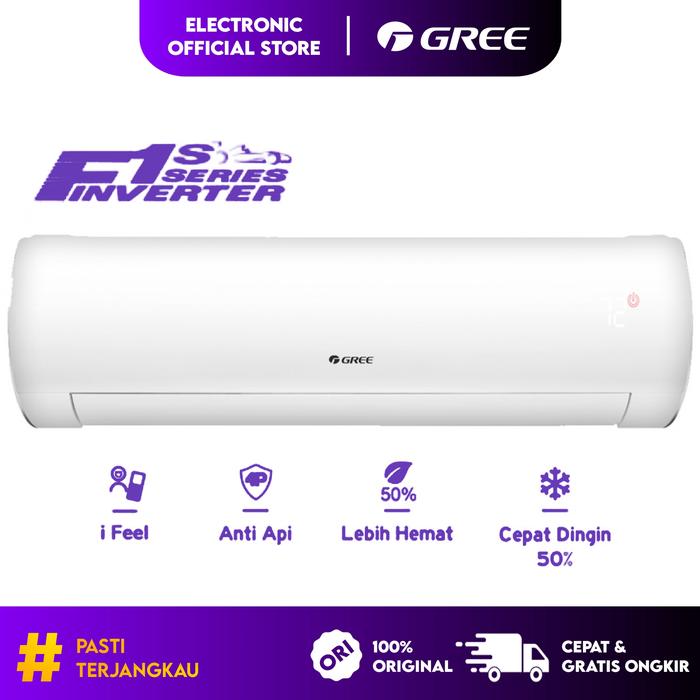 Gambar Ac GREE 1.5 PK Gwc 09f1s Gwc-09f1s Inverter Hemat Listrik F1s 1.5PK dari Electronic Official Store Kota Administrasi Jakarta Timur Tokopedia