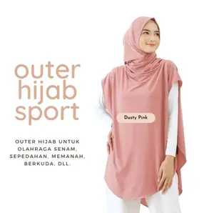 Jilbab Rompi Sporty Jumbo Hijab Instan Long vest Panjang Jersey