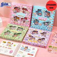 Gambar Stiker 100 Lembar Momo Sticker Waterproof Anti Air Kartun Lucu Korea - Biru dari Sumo Baby Kota Administrasi Jakarta Barat 1 Tokopedia