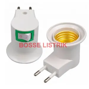 Fiting Lampu Colok-On Off-Fiting Colok+Switch Fiting Lampu Tidur e27