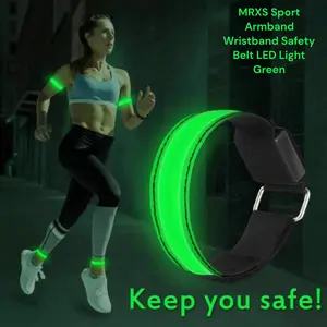 Mrxs sport armband safety belt Led light hijau