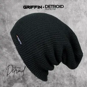 Topi Kupluk Rajut Dewasa Detroid Beanie Hat Pria Gunung Tebal Hangat