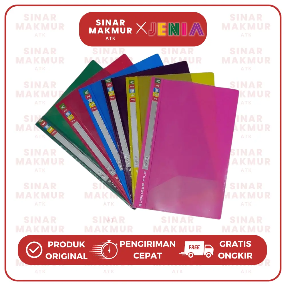 Business File/Map Plastik Acco Folio/F4 Dengan Kantong Jenia (LSN)