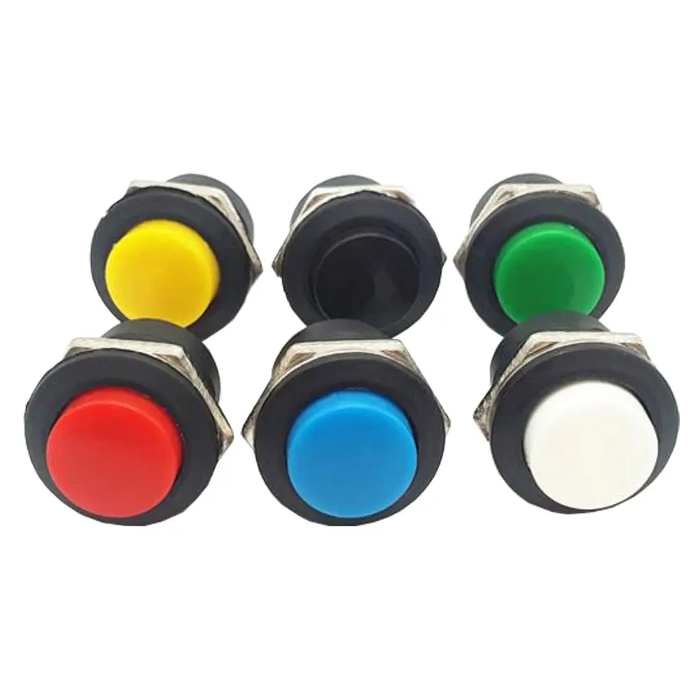 AC 125V 250V R13-507 Round Cap Momentary Push Button Switch