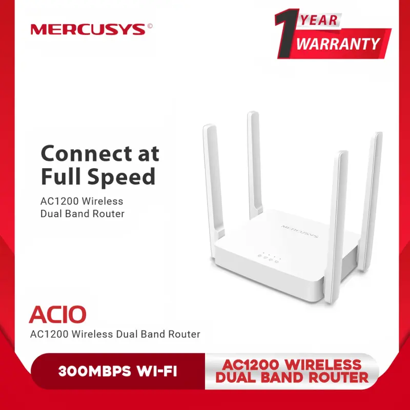 MERCUSYS AC10 AC1200 WIRELESS DUAL BAND ROUTER 0