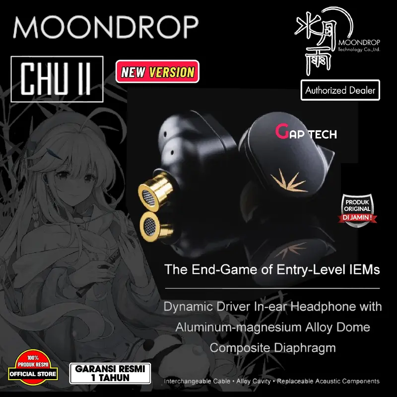 MOONDROP CHU II / CHU 2 Dynamic Driver In-Ear Monitor Earphone iem 0