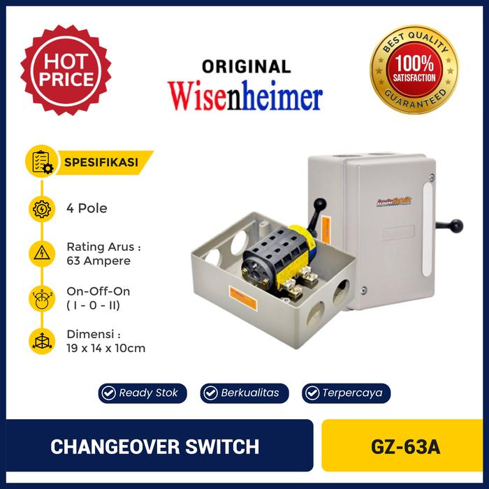 Gambar Change Over Switch 4P 63A Wisenheimer COS Ohm Saklar Genset 63 A ORI dari INDOLISTRIK OFFICIAL TNG Kota Administrasi Jakarta Pusat Tokopedia