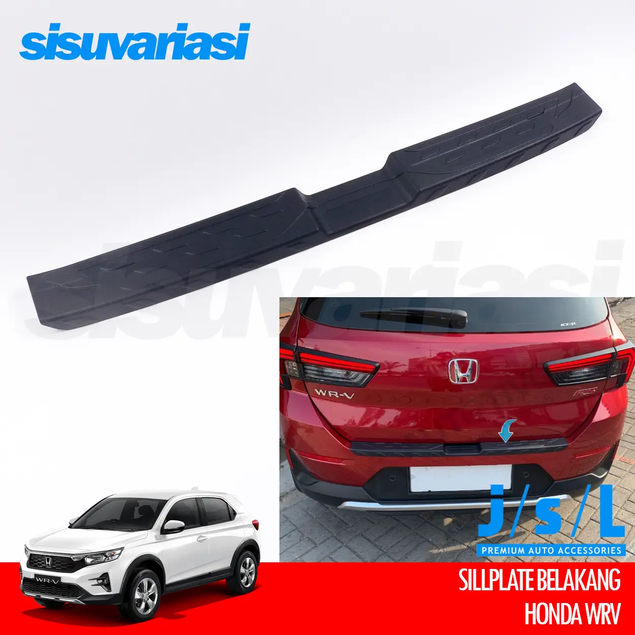 Sillplate Belakang Honda WRV JSL – Aksesoris Mobil Pelindung Pintu Bagasi