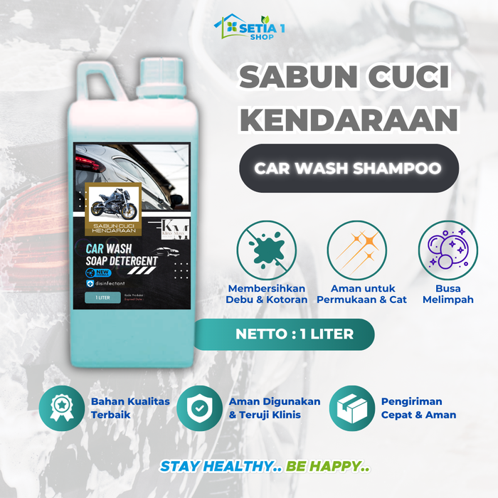 Gambar Car Wash Shampoo 1 liter Sabun Cuci Kendaraan Motor Shampo Mobil dari setia1.shop Kab. Tangerang Tokopedia