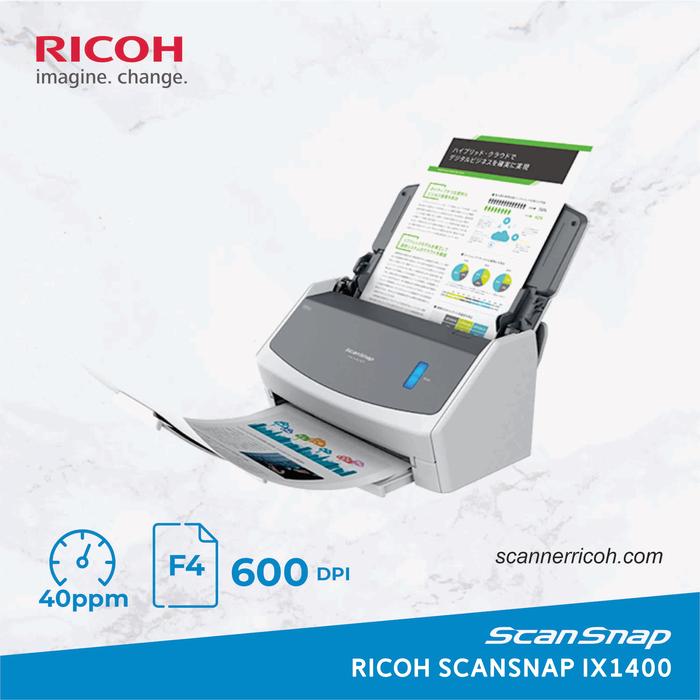 Gambar Scanner Ricoh ScanSnap ix 1400 - A4/F4 - 40 Lembar/Menit - ADF dari Jual Scanner Official Kota Bandung Tokopedia