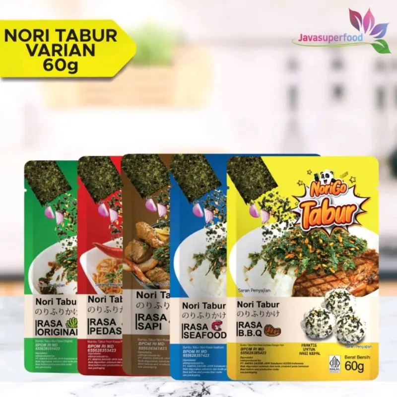 Nori Tabur Rumput Laut Panggang 60gr | Nori Go! 1