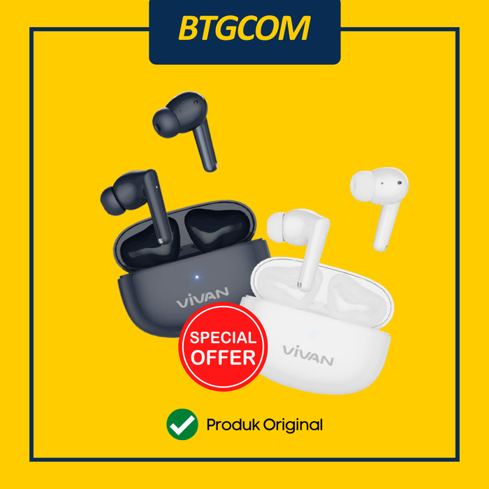 Gambar TWS VIVAN LIBERTY T220 PLUS WIRELESS EARPHONE BLUETOOTH 5.3 ENC dari btgcom Kota Denpasar Tokopedia