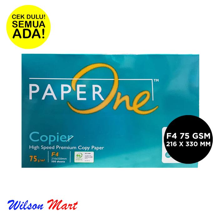 Gambar KERTAS HVS F4 PAPERONE COPIER 75 GSM 1 RIM 500 SHEETS 216 X 330 MM dari Wilson Mart Kota Administrasi Jakarta Barat Tokopedia