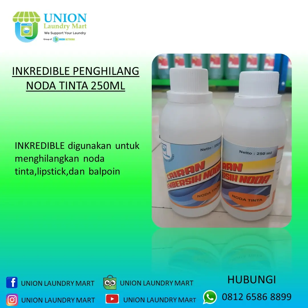 INKREDIBLE anti noda tinta,lipstik,pulpen, spidol 250ml