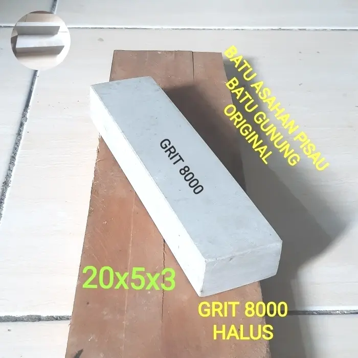 BATU ASAHAN PISAU GRIT 8000 20×5×3 BATU ALAM ORIGINAL 0