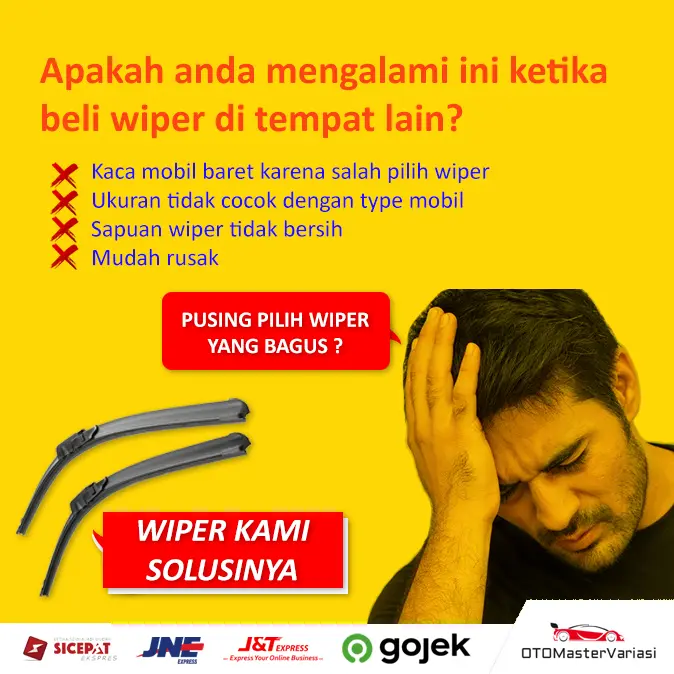 Wiper Mobil Frameless Sepasang Semua Jenis Mobil Universal Otomaster 2